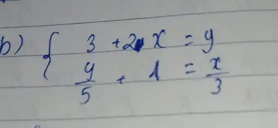 ) 3+2y=9 -(9)/(5)x+(2)/(3)