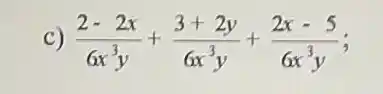 C) (2-2x)/(6x^3)y+(3+2y)/(6x^3)y+(2x-5)/(6x^3)y