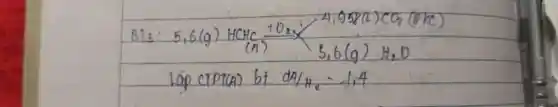 BT3: 5,6(g) mathrm(HCHC)_((A))+mathrm(O)_(2) times 4,958(2) mathrm(CO)_(2)(0 mathrm(kC)) 
[
3,6(g) H_(2) 0
]
Lóp CTPT(A) bt d A / H_(2)=1,4