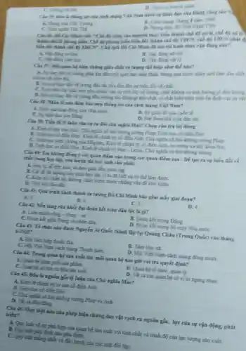 C. Willing out the
tháng lợi của cách mạng Việt Nam đười sự clying can of
Tinh
A. Phong man Cin Vuang
C. Khon nghin Yên The
Minh viết: "Chế đi công sản nguyên thuỷ số lít chế
hiến. Chế đó phong kiến hiểm đối thanh chế d) The
hien thi thanh die (ii) KHOW
C. Vin thing sinh hoc
Cin 37: Mor quan hệ hiện chứng giữa chắc và lượng thể hiện như thế nào?
A. Sir thay tol gé lương phải đạt nhất định, thông qua cho chất
của sr vật hiến thi
B. Mor sp thay tất gến đần đến ar him this of chất.
chất mới phụ thuộc về lương, chất không đến lượng
D. Mor sr thay không tác động gì đến chất, vì chất hiểu hiện tính ổn định của sự vật
Câu 38: Nhân th nào đảm hào mọi thắng lợi của cách mạng Việt Nam?
quốc tế
C. Sr linh tan đia bằng
D. Dai dean ket toàn dân tốC.
Câu 39: Tiến đê lý luận của sự ra đời chữ nghĩa Mác? Chọn cấu trả lot ding.
A. Kinh tế học cia Anh, Chí nghĩa xã hội không tướng Pháp Triết học có điền Dras
điển Điec, Kinh tế chính trị có điền Anh, Chủ nghĩa xã hội không tưởng Pháp
C. Triết học hiện chứng của Hiện, Kinh tế chính trị ch điển Anh, tư tưởng xã hội khoa họC.
D. Triet hocat điểm ĐiáC. Kinh tế chính trị Mác - Lenin . Chú nghĩa xã hội không tương.
Cân 4li: Em không đồng ý với quan điểm nào trong các qwan điểm sau : Để tạo ra tự hiến đó và
chất trong hoe tập rên luyện thì học sinh cần phát:
A. Hoc tir de ten khó, từ đơn giản đến phức tạp
B. Cái để thì không cần phải học tập of ta đã biết và có thể làm durge
C. Kitin tri, nhắn lại, không chúm hước trước những vấn đề khó khán
D. Tich lify dân dần
Câu 41: Quá trinh hình thành tự tưởng Hồ Chí Minh bảo gồm mấy giai đoạn?
A. 5.
B.6.
C.3.
D. 4
Câu 42: Nến tâng của khối đại đoàn kết toàn dân tộc là gì?
A. Liên minh công - nông - trí
B. Doan ket trong bang
D. Đoàn kết trong bộ máy Nhà nướC.
Câu 43: Tế chức nào được Nguyễn Ái Quốc thành lập tại Quảng Châu (Trung Quốc vào tháng
619252
A. Hội liên hiệp thuộc fia
B. Tâm tâm x4.
C. Hội Việt Nam cách mạng Thanh niên.
D. Hội Việt Nam cách mạng đông minh.
Câu 44: Trong quan hệ sản xuất thì mối quan hệ nào giữ vai trò quyết đinh?
A. Quan hệ phân phốt sán phẩm.
B. Quan he to chức, quản lý.
C. Quan hệ số hìn.tư liệu sản xuất.
D. Tất cácác quan hệ có vị trí ngang nhau.
Câu 45: Đáa là nguồn gốc lý luận của Chú nghla Mác?
A. Kinh tế chính trí tự sản có điển Ach
B. Trikt học có điển
C. Chú nghĩa xã hội không tưởng Pháp và Anh
cả đều đúng
Câu 46: Quy luật nào của phép hiện chứng duy vật vạch ra nguồn gốc, lực của tự vận động.phát
trien?
A. Quy luật vế sy phú hợp của quan hệ sản xuất với tính chất và trình độ của lực lượng sản xuất.
B. Quy luật phít định của phú định;
C. Quy luật thống nhất và đầu tranh của các mặt đối lập,