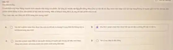 Chi 14
Man Hong thouth kinh thành mặt hàng my phẩm, tế tǎng lý nhuận, ba Nguyên Hông	living
với của phẩm của
trong tính huống trên?
A	đều đồ không khi .
minh
good to why is nhưng điểm mắc nà
nhận thấy thuộc phẩm không cá nguồn púc nhưng sản thân him hour
D
án đều đúng