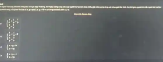 tìm một công việc trong 9 ngày thì công việc của nguyên glanguage this while nguai thứ hai làm
 ) (1)/(x)+(1)/(y)=(1)/(0) (1)/(y)=(3)/(2) 
ting