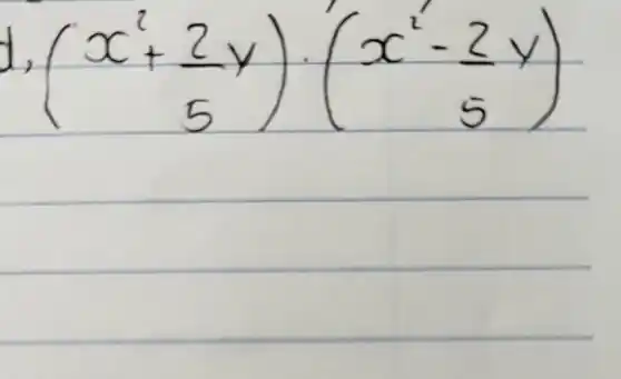 (x^2+(2)/(5) y) cdot(x^2-(2)/(5) y)